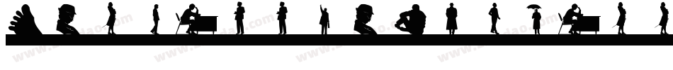 Fitness Silhouettes字体转换